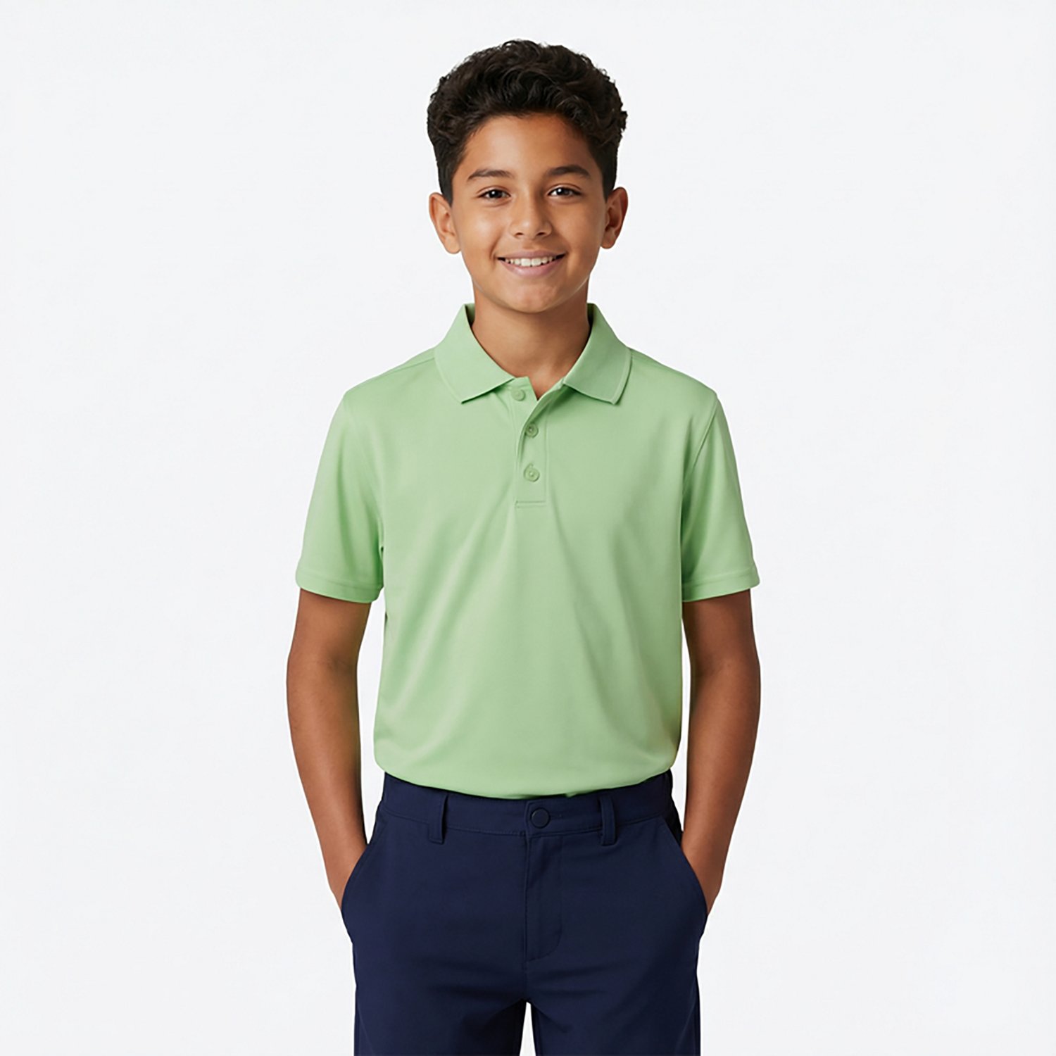 BCG Boys' Solid Short Sleeve Polo T-shirt