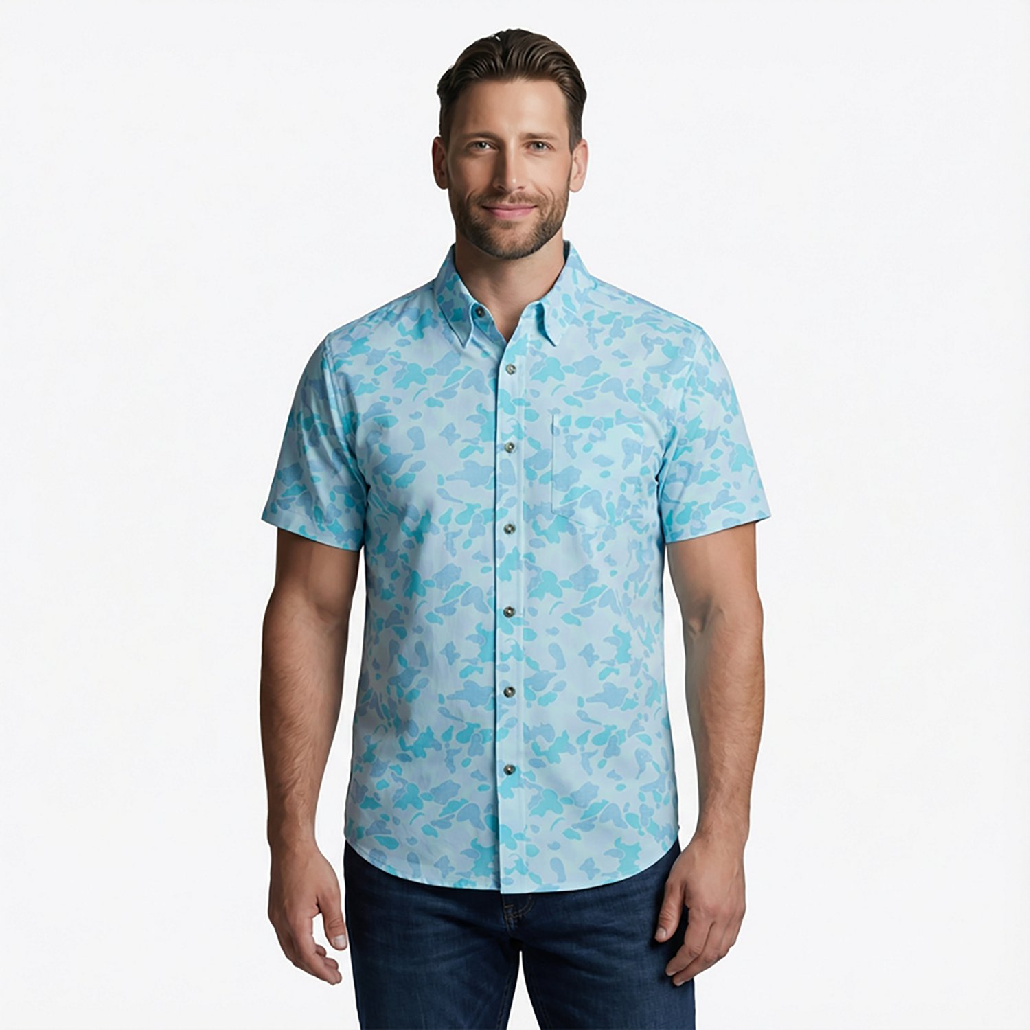 Magellan Outdoors Men's Shore and Line Washed Out Pocket Button-Down Fishing Shirt - view number 2