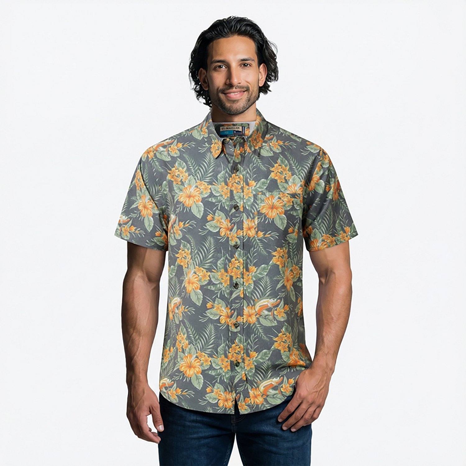 Magellan Outdoors Men's Shore and Line Washed Out Pocket Button-Down Fishing Shirt - view number 2