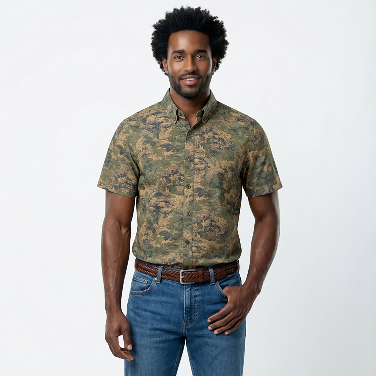 Magellan Outdoors Men's Summerville Print Short Sleeve Shirt - view number 2