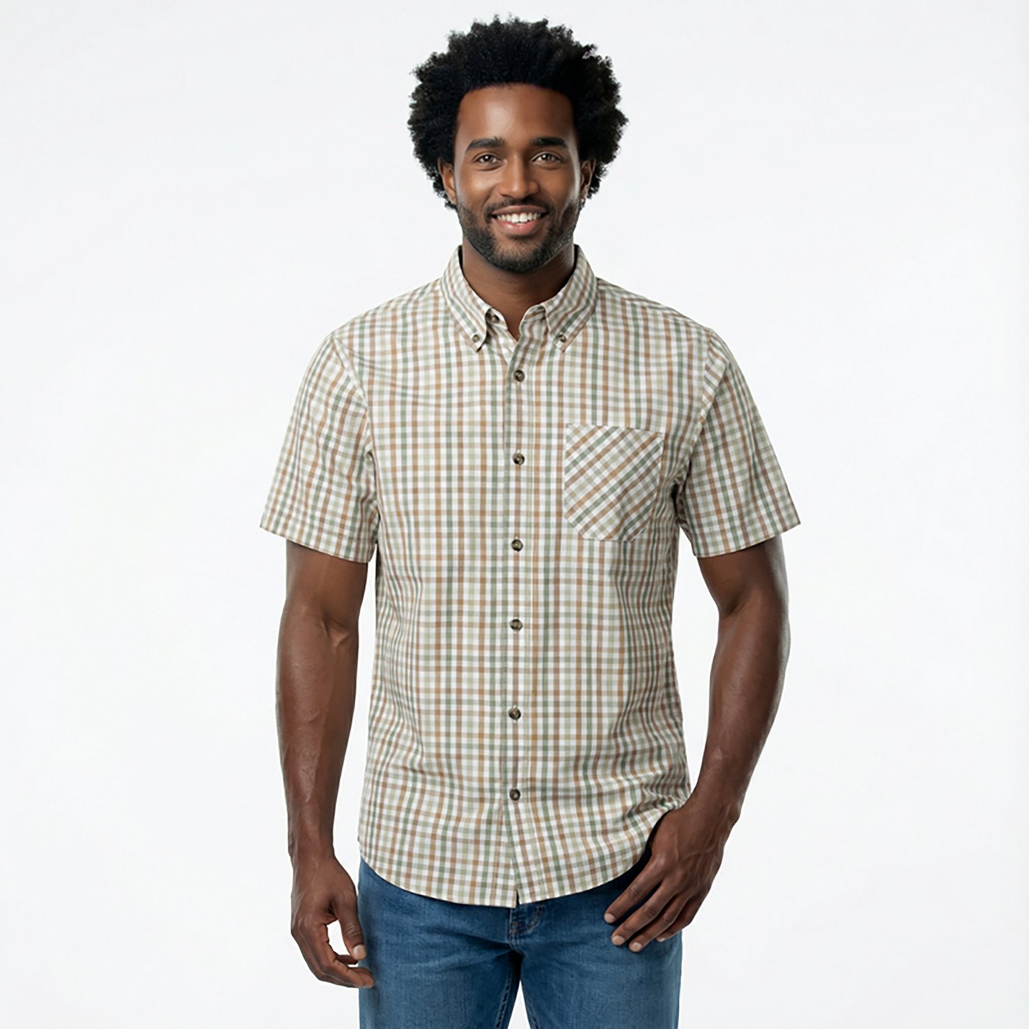 Magellan Outdoors Men's Summerville Plaid Short Sleeve Shirt - view number 2