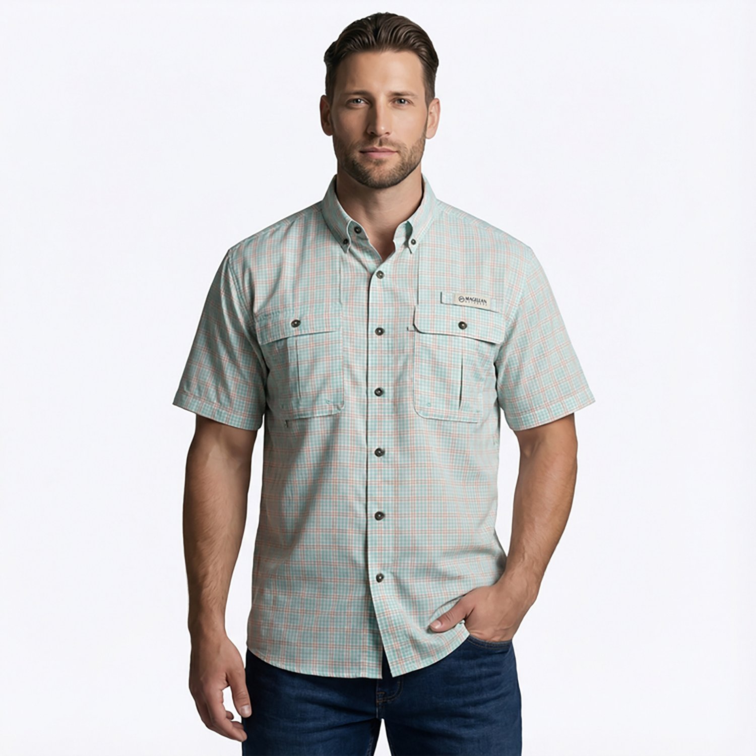 Magellan Outdoors Men's Aransas Pass Button Down Shirt - view number 2
