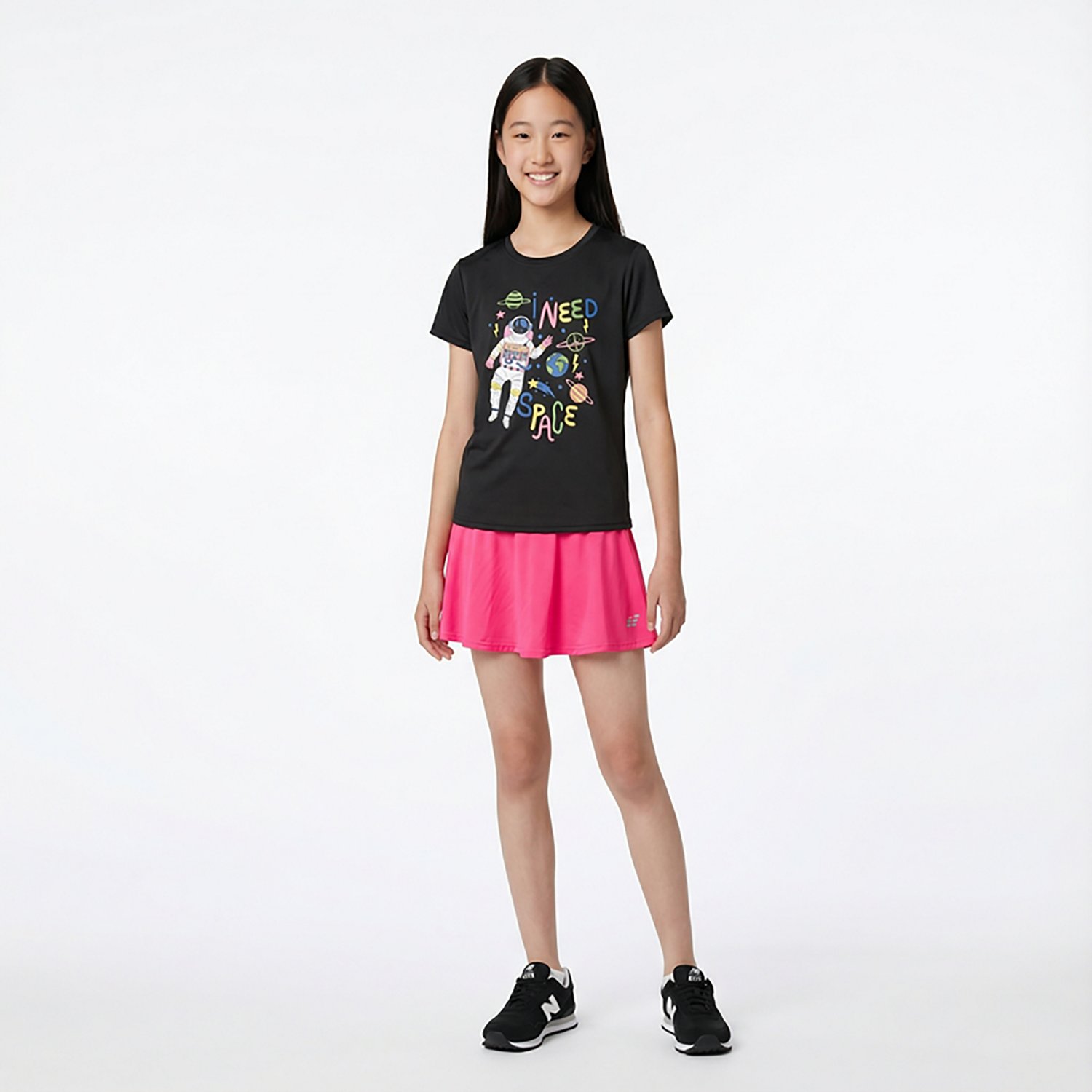 BCG Girls' Tennis Solid Swing Skort