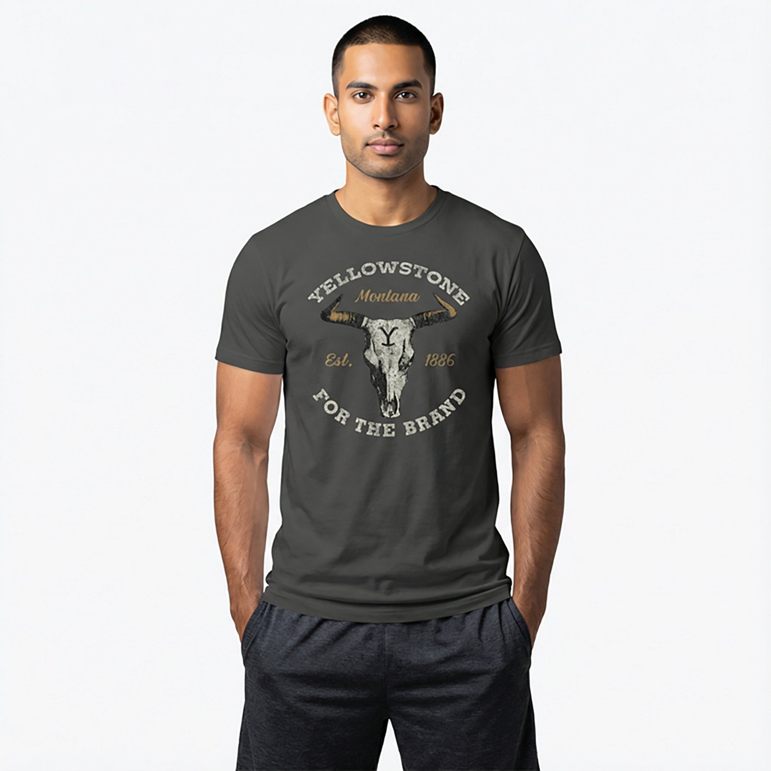 Changes Men’s Yellowstone Cattle Skull Logo T-shirt - view number 2