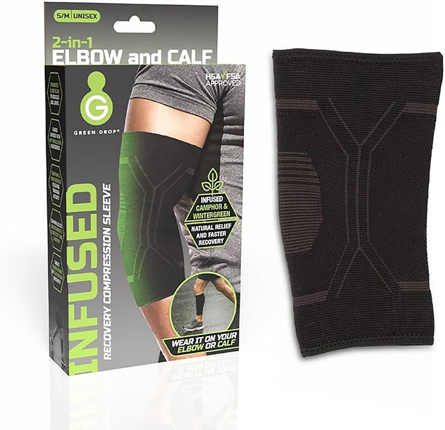 Green Drop Compression Elbow Sleeve