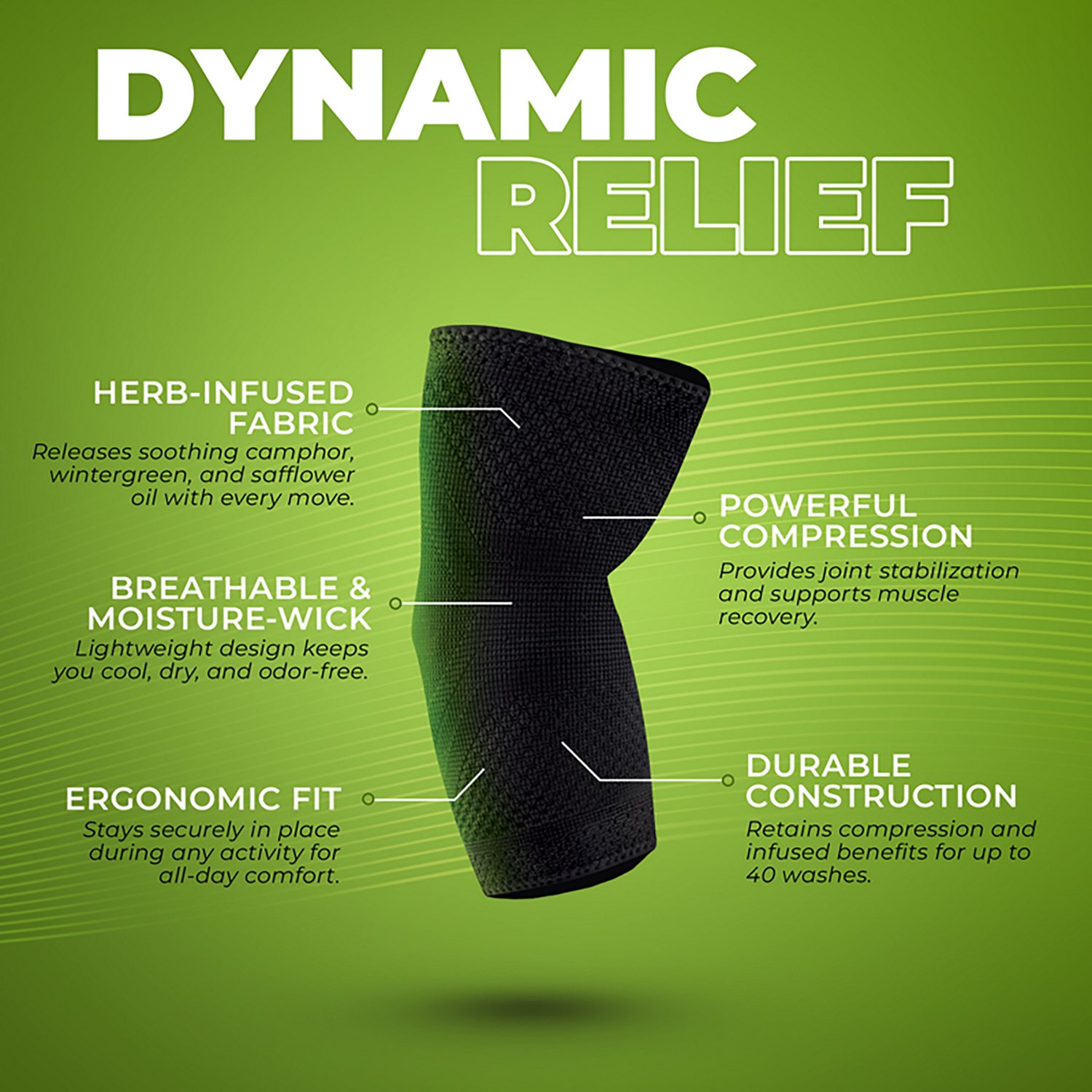 Green Drop Compression Elbow Sleeve                                                                                              - view number 2