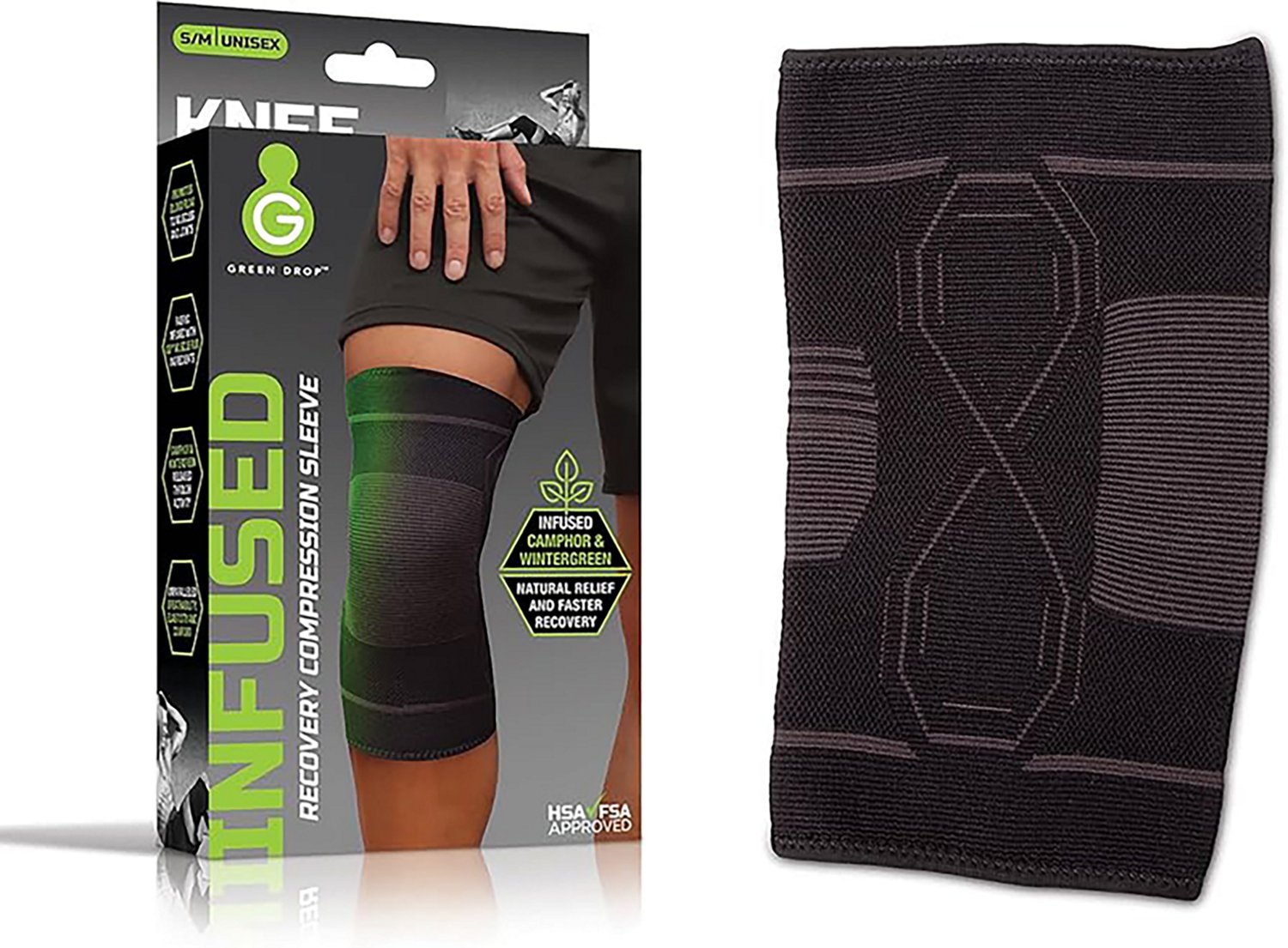 Green Drop Compression Knee Sleeve
