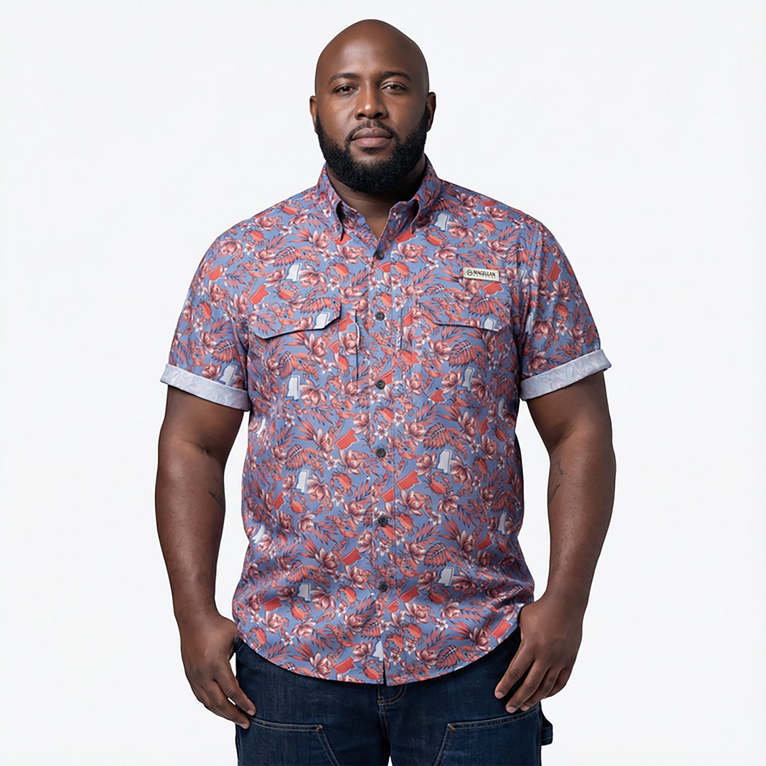 Magellan Outdoors Men's Mississippi Local State Print Shirt - view number 2