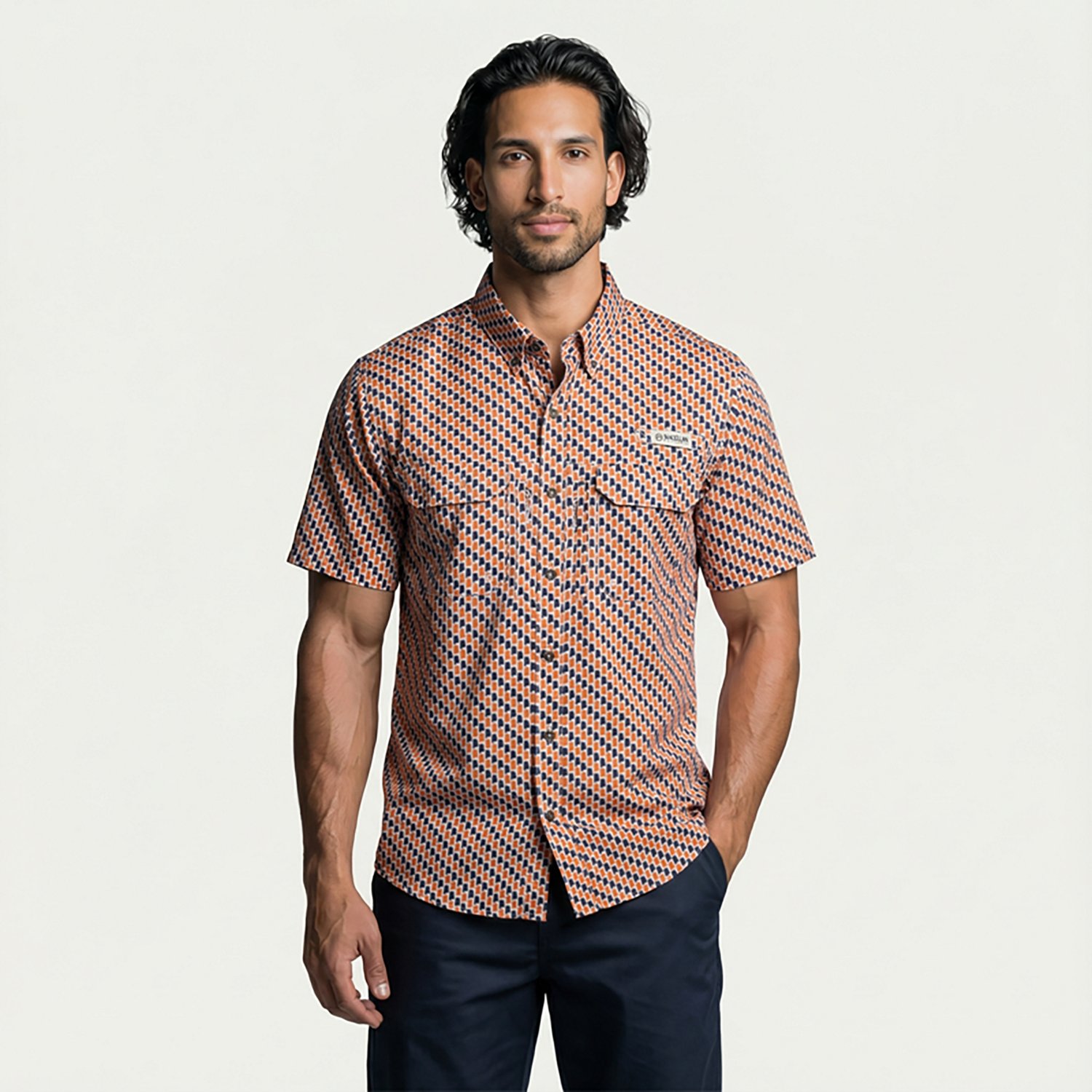 Magellan Outdoors Men's Alabama Local State Print Button-Down Shirt - view number 2