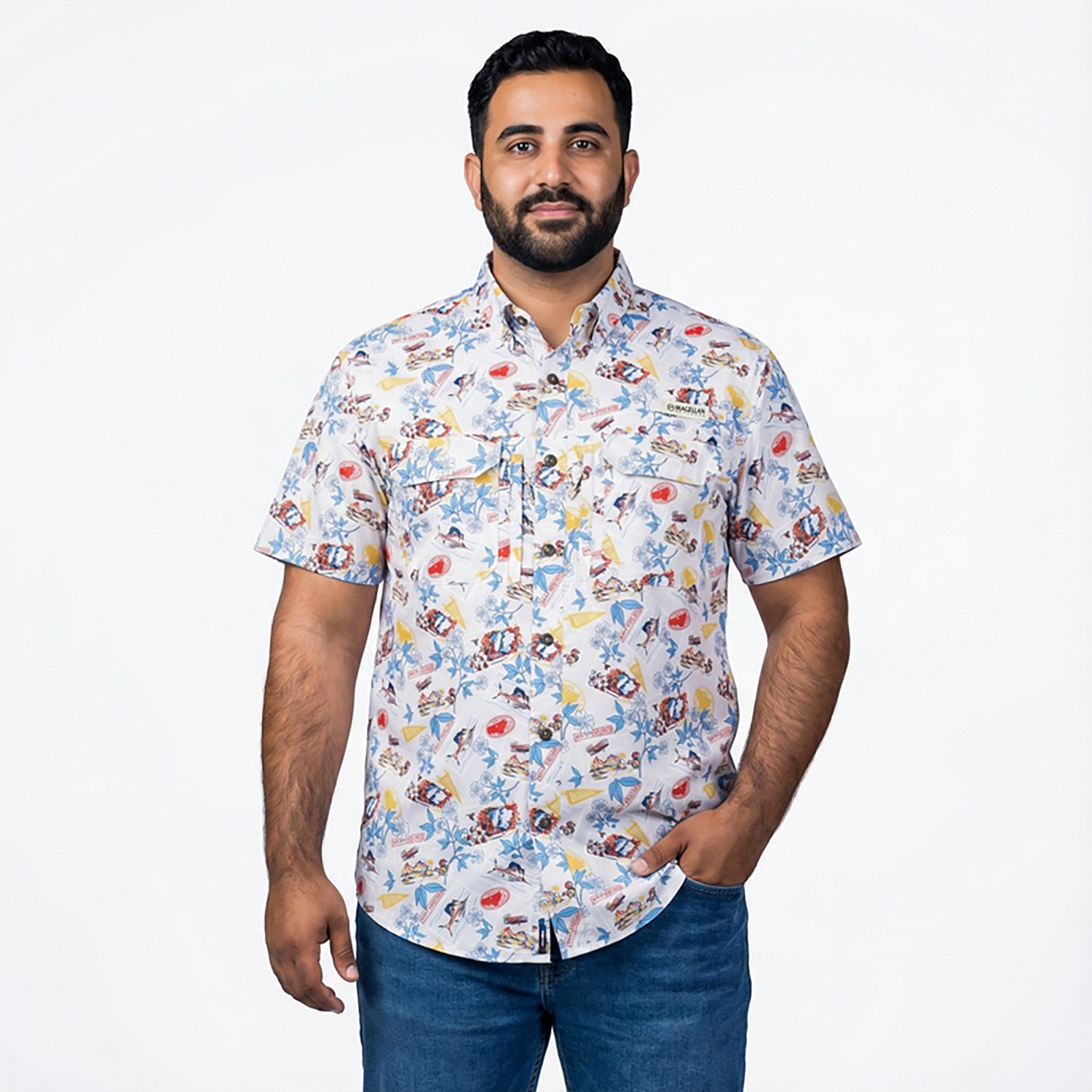 Magellan Outdoors Men's North Carolina Local State Print Shirt - view number 2