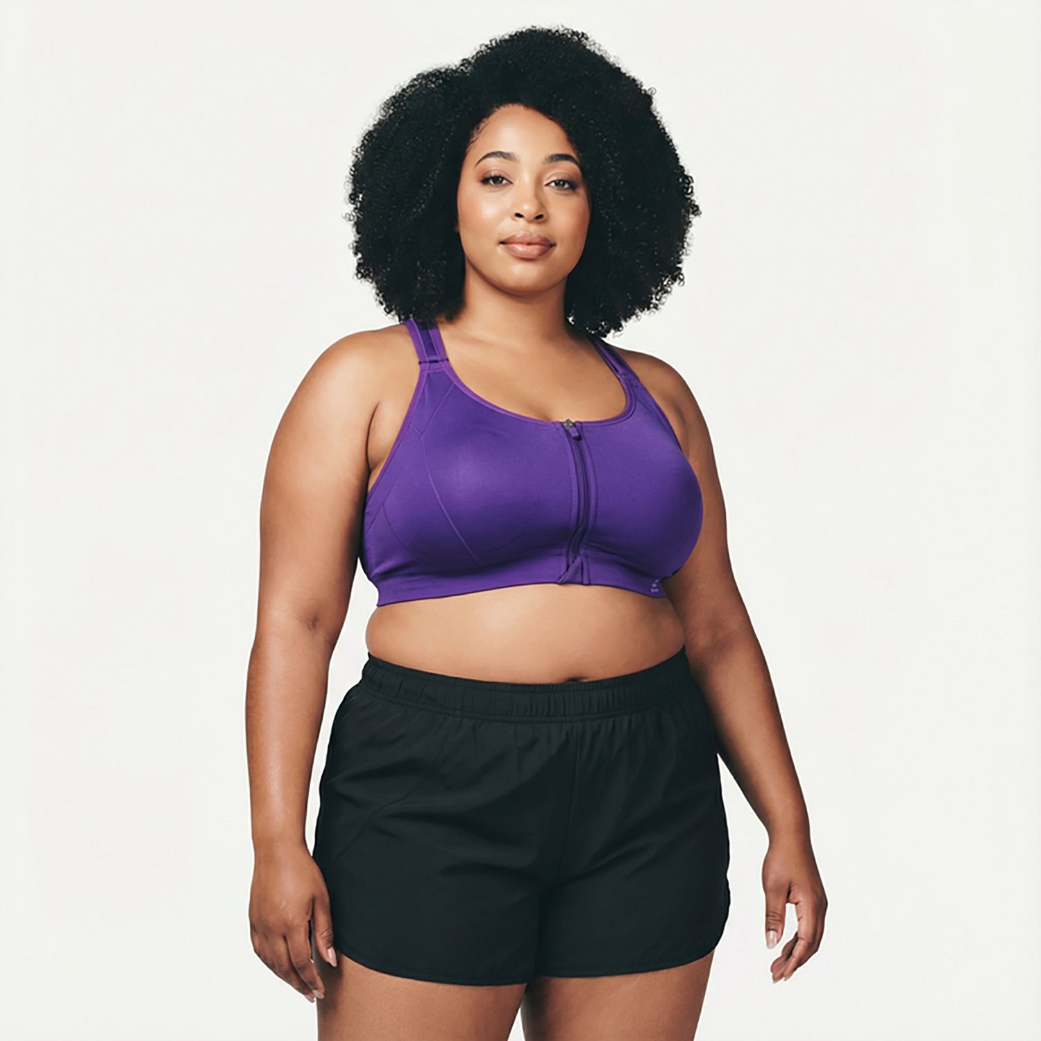 BCG Women's SMLS Zip Front Low Support Plus Size Sports Bra                                                                      - view number 2