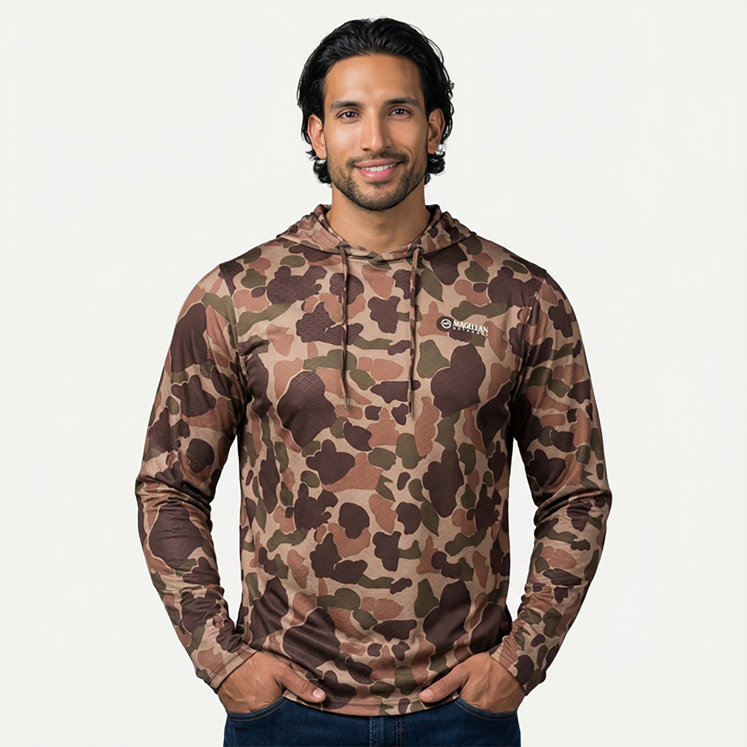 Magellan Outdoors Hunt Gear Men's Eagle Pass Tech Mesh Long Sleeve Hooded T-shirt - view number 2