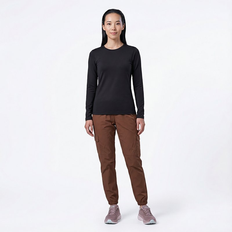 Magellan Outdoors WomenâS Thermal Stretch Crew Baselayer Top-image