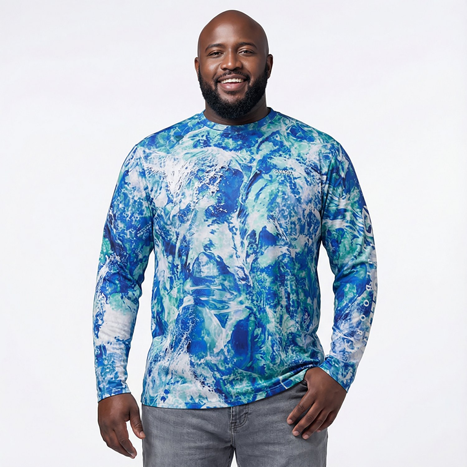 Magellan Outdoors Men's FishGear Mossy Oak Whitecap Long Sleeve Crew T-shirt - view number 2