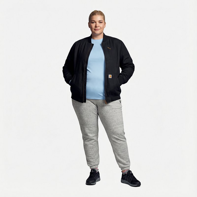 Carhartt Crawford Rugged Flex Relaxed-Fit Canvas Jacket for Ladies - Black