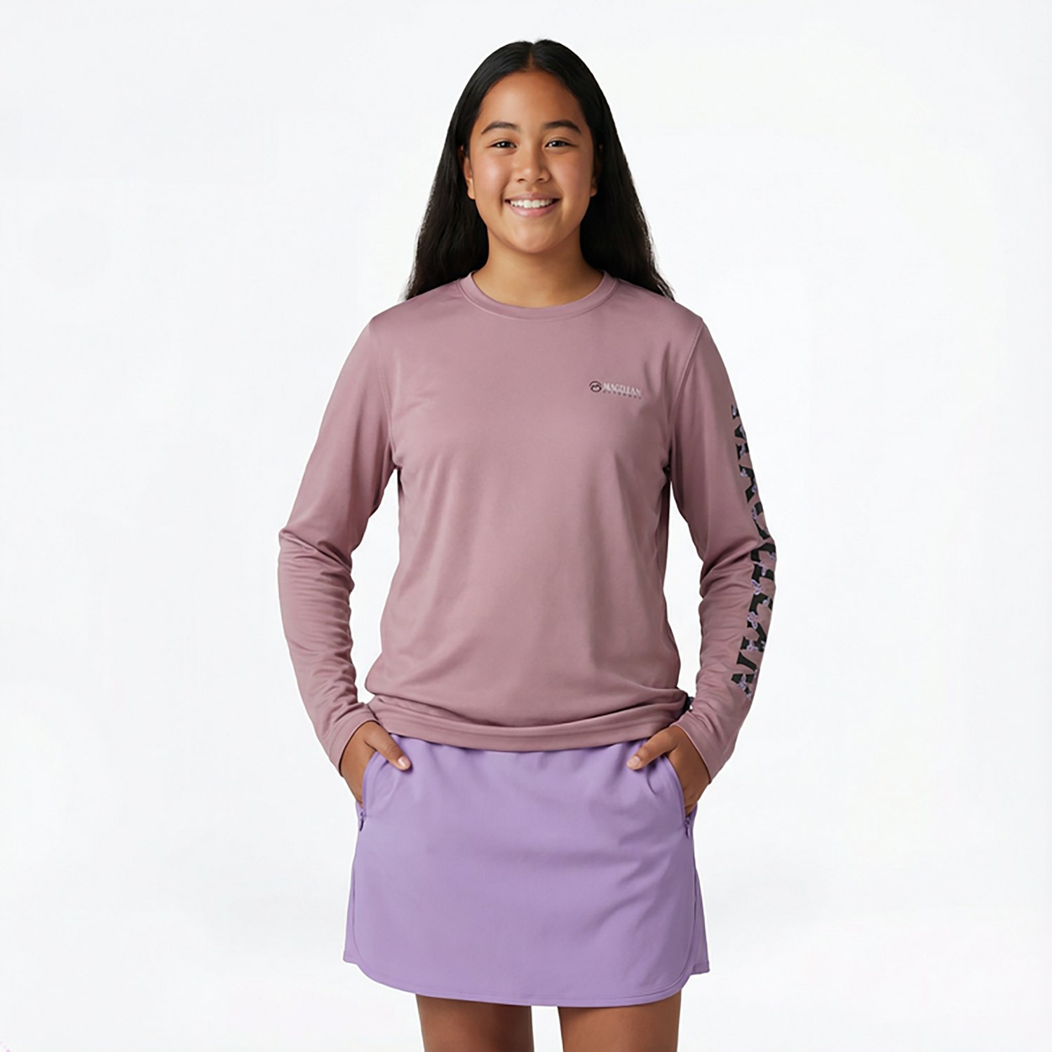 Magellan Outdoors Girls' Caddo Lake Logo Long Sleeve T-shirt                                                                     - view number 2