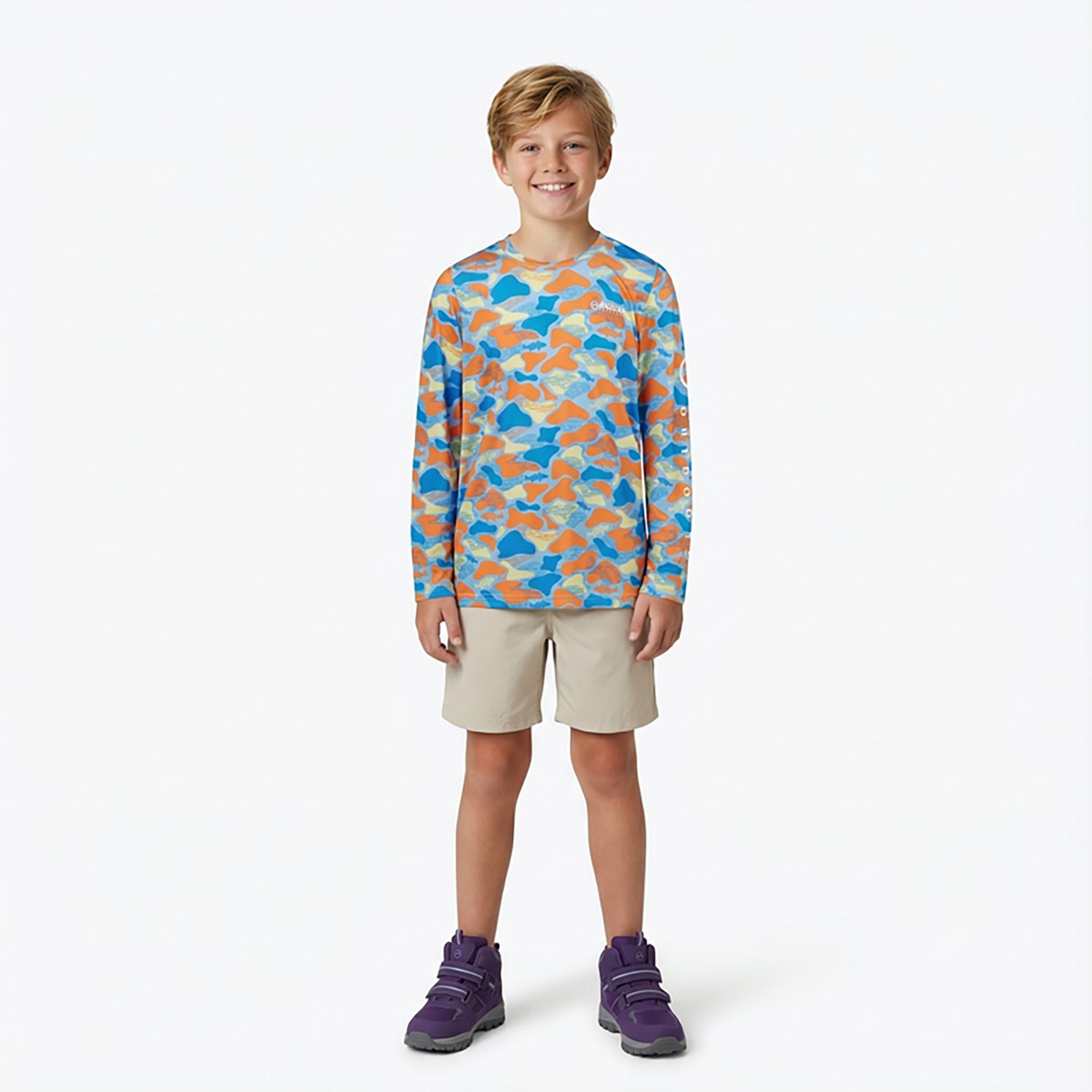 Magellan Outdoors Boys' Mallard Fish Camo Long Sleeve T-shirt