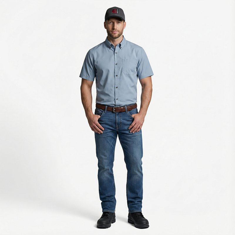 Magellan Outdoors Men's Summerville Solid Short Sleeve Shirt-image