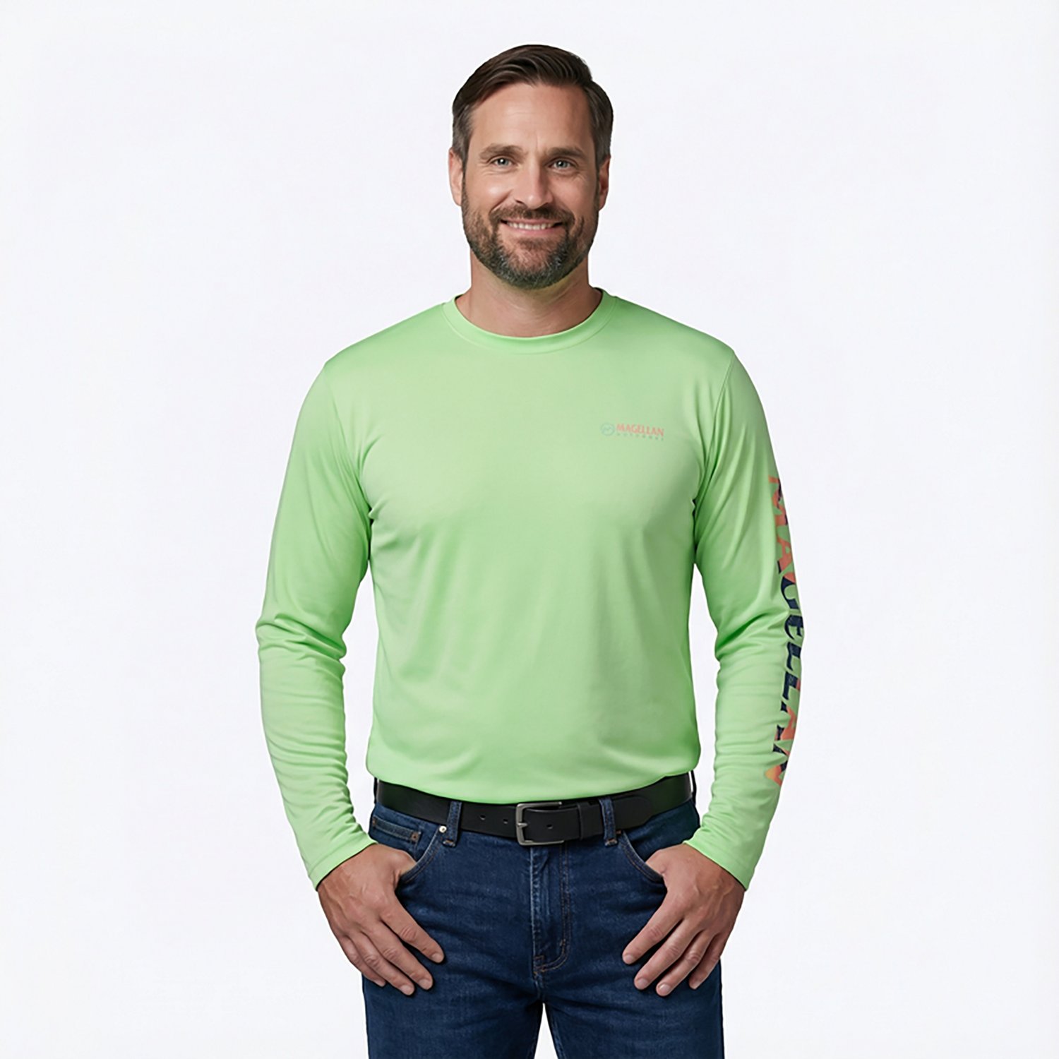 Magellan Outdoors Men's Casting Crew Long Sleeve T-shirt                                                                         - view number 2
