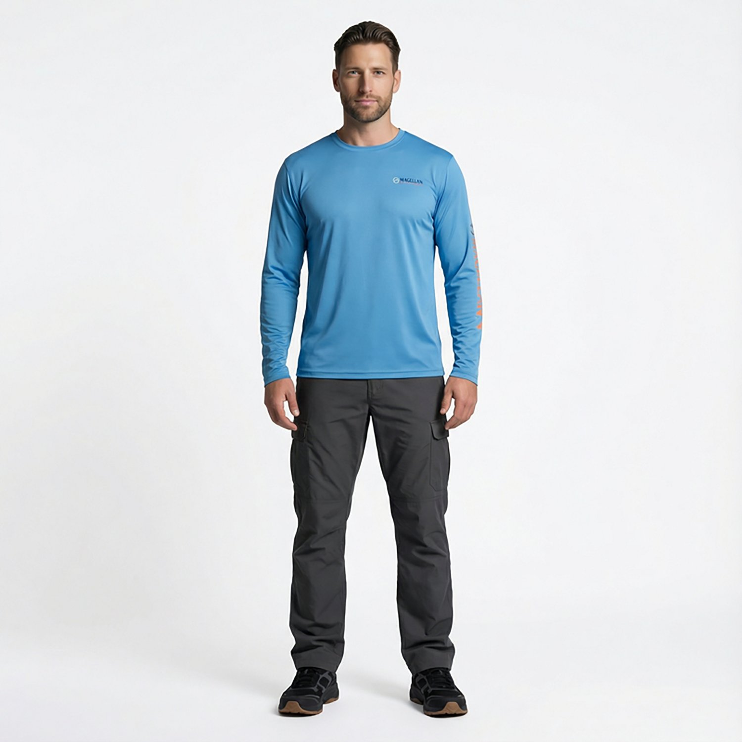 Magellan Outdoors Men's Casting Crew Long Sleeve T-shirt                                                                         - view number 5