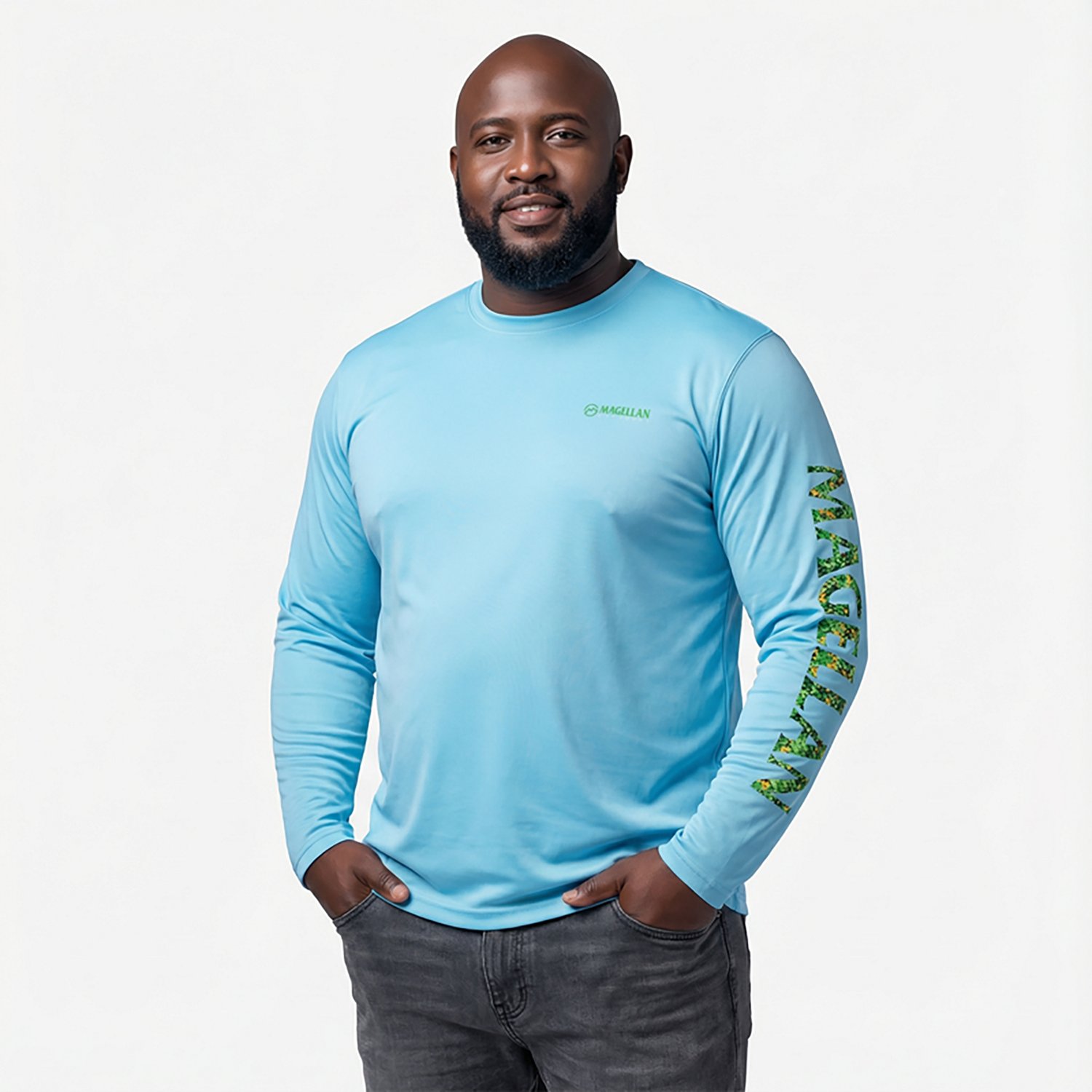 Magellan Outdoors Men's Casting Crew Long Sleeve T-shirt                                                                         - view number 2