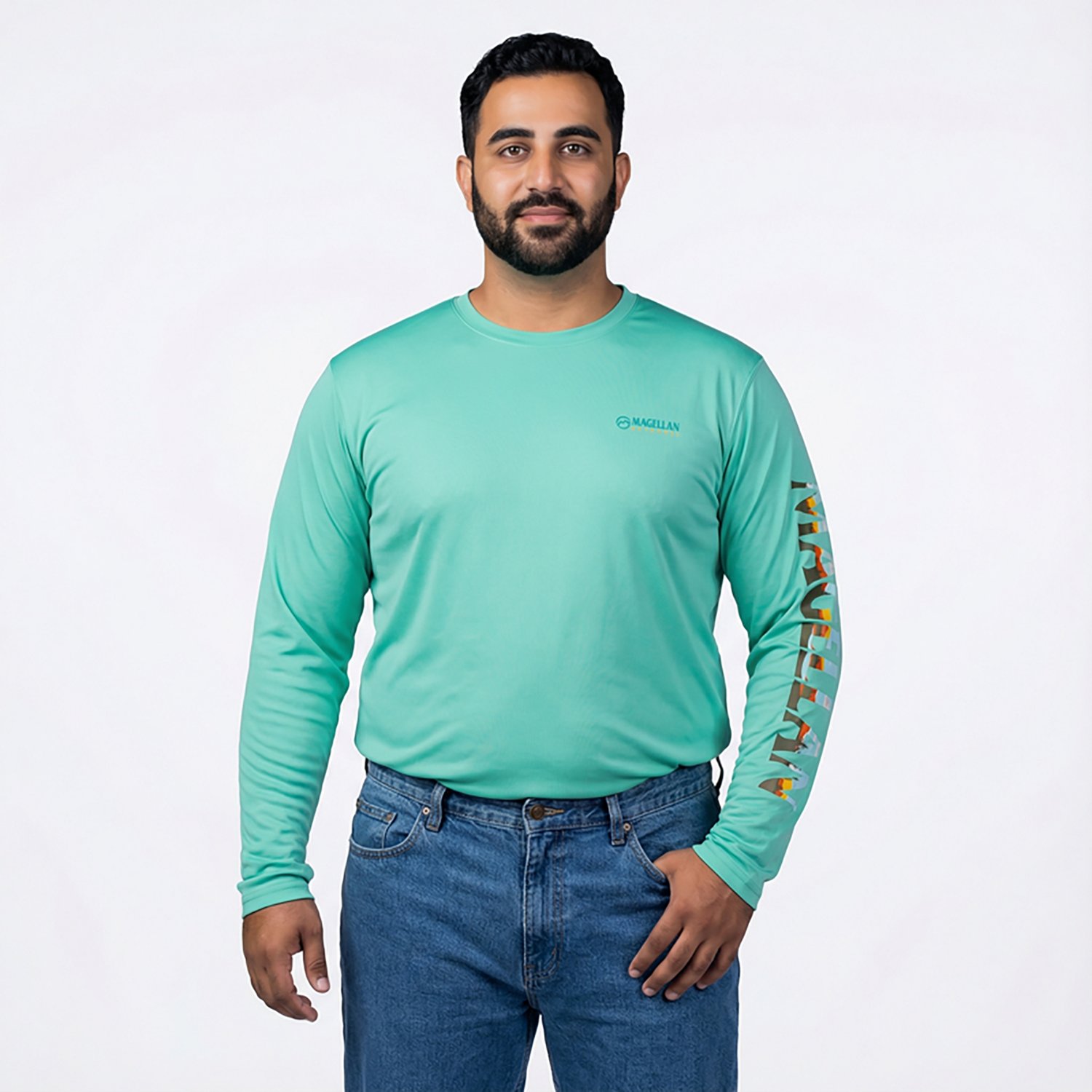 Magellan Outdoors Men's Casting Crew Long Sleeve T-shirt                                                                         - view number 2