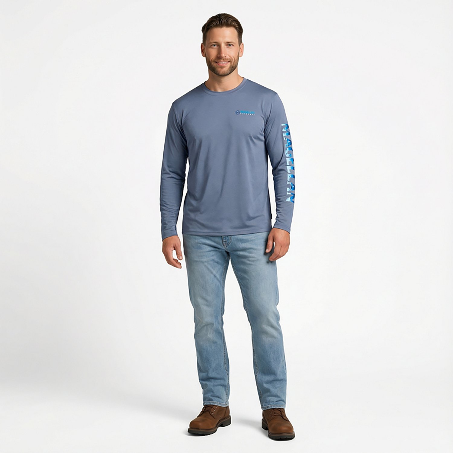 Magellan Outdoors Men's Casting Crew Long Sleeve T-shirt                                                                         - view number 3