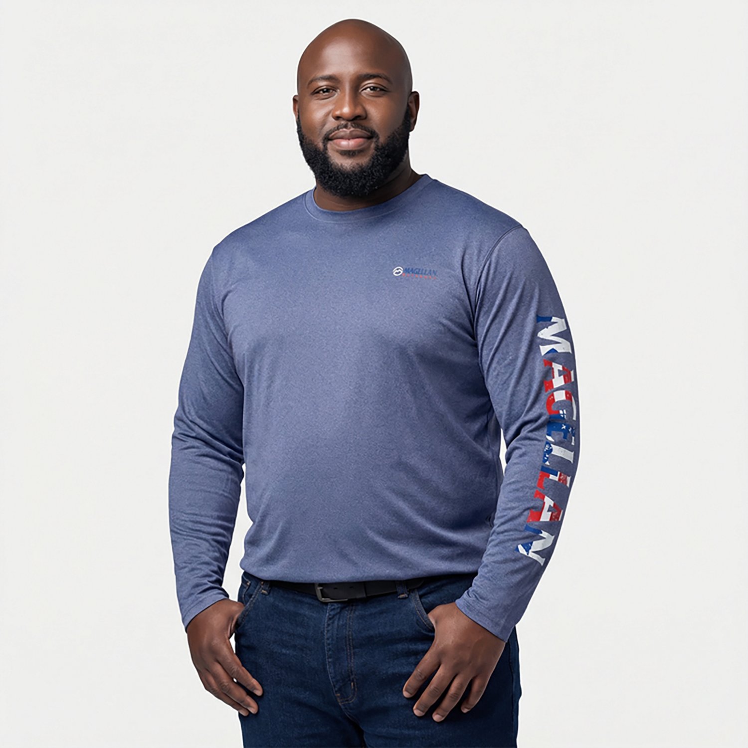 Magellan Outdoors Men's Casting Crew Long Sleeve T-shirt                                                                         - view number 2