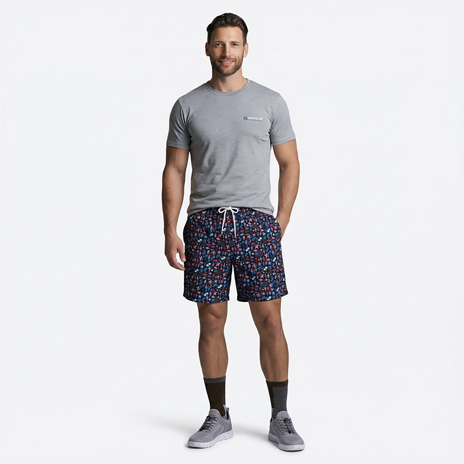 Magellan Outdoors Men's Caddo Lake Americana Printed Shorts 7 in