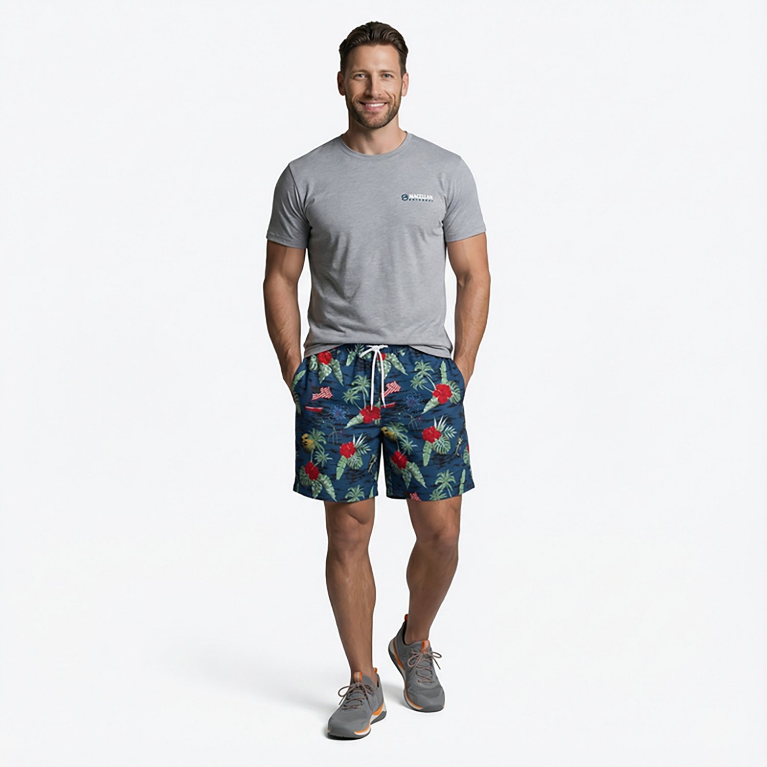 Magellan Outdoors Men's Caddo Lake Americana Printed Shorts 7 in