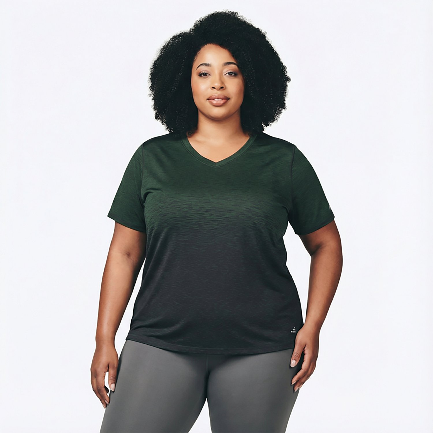 BCG Women's Ombre V-Neck Plus Size Training T-shirt                                                                              - view number 2