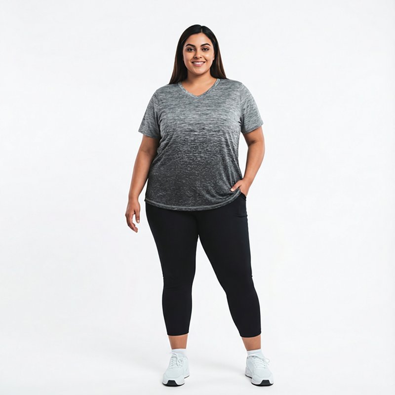 Bcg Women's Ombre V-Neck Plus Size Training T-Shirt-image