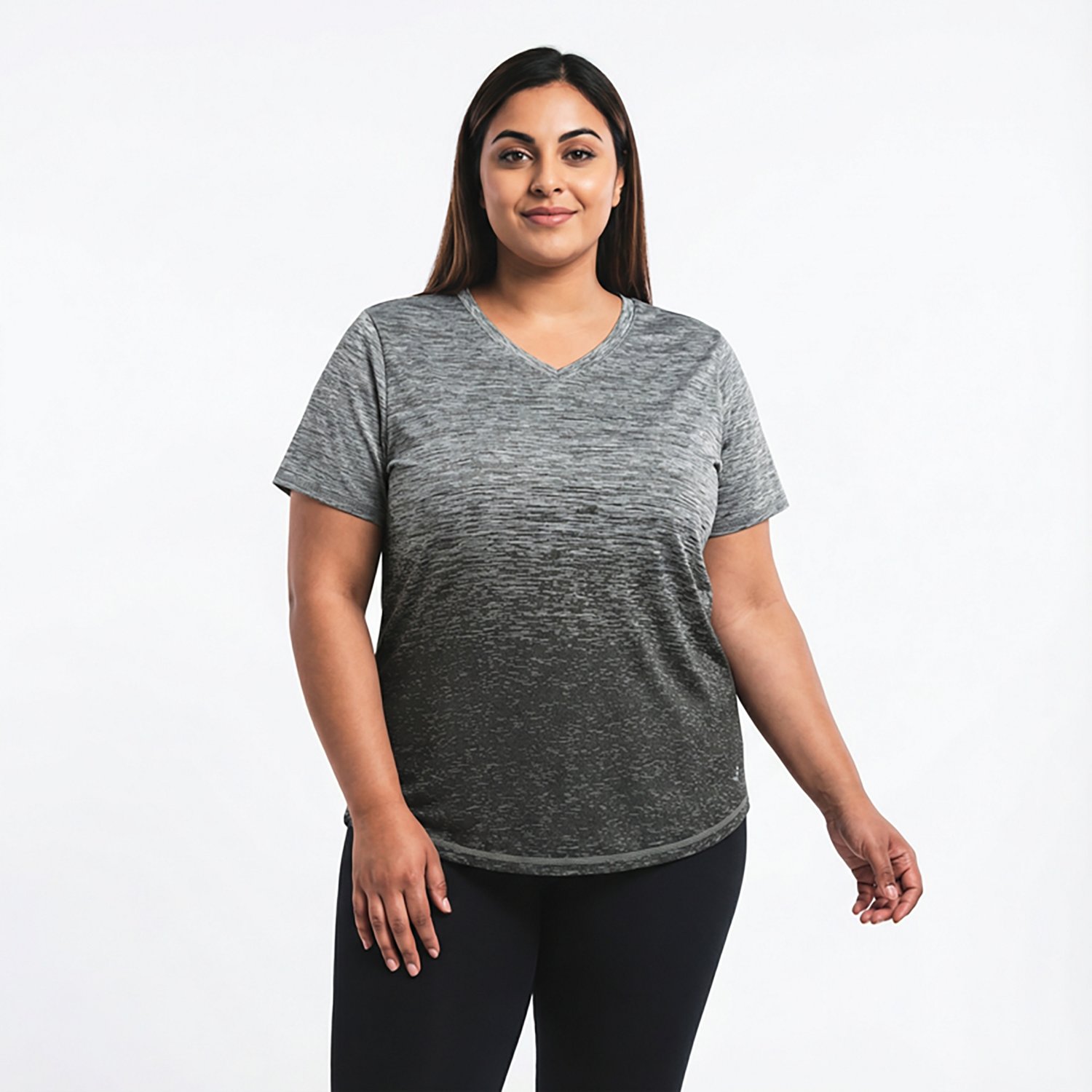 BCG Women's Ombre V-Neck Plus Size Training T-shirt                                                                              - view number 2