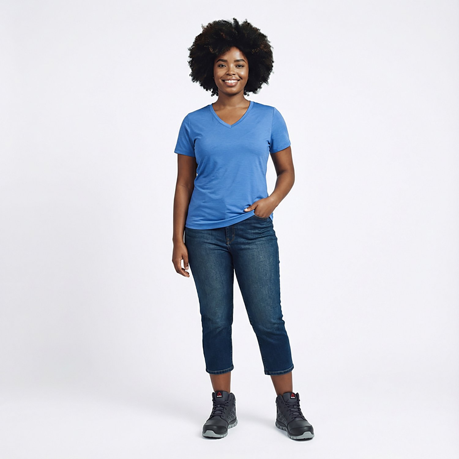 BCG Women's Turbo Melange V-neck T-shirt - view number 3