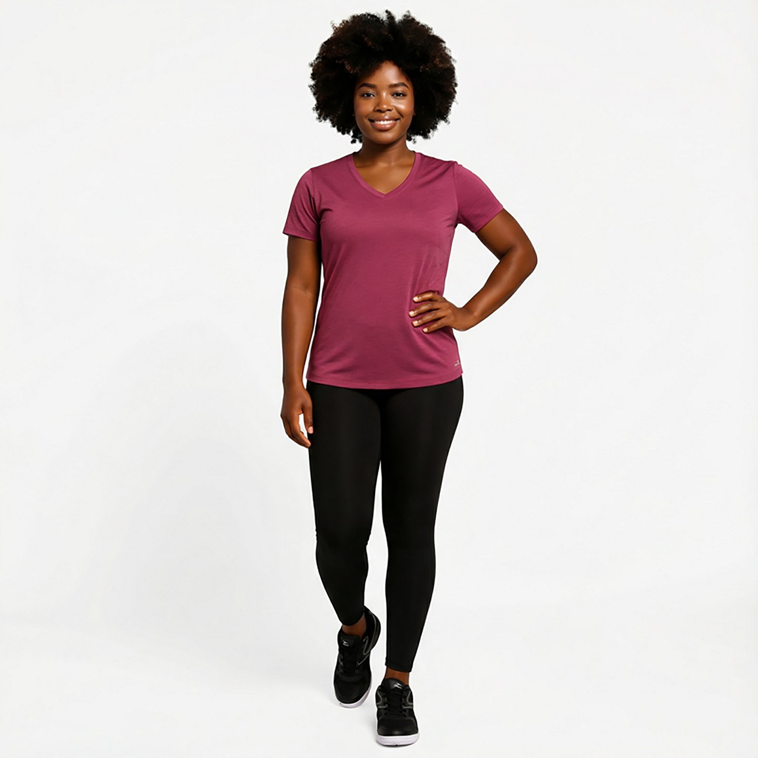 BCG Women's Turbo Melange V-neck T-shirt - view number 4
