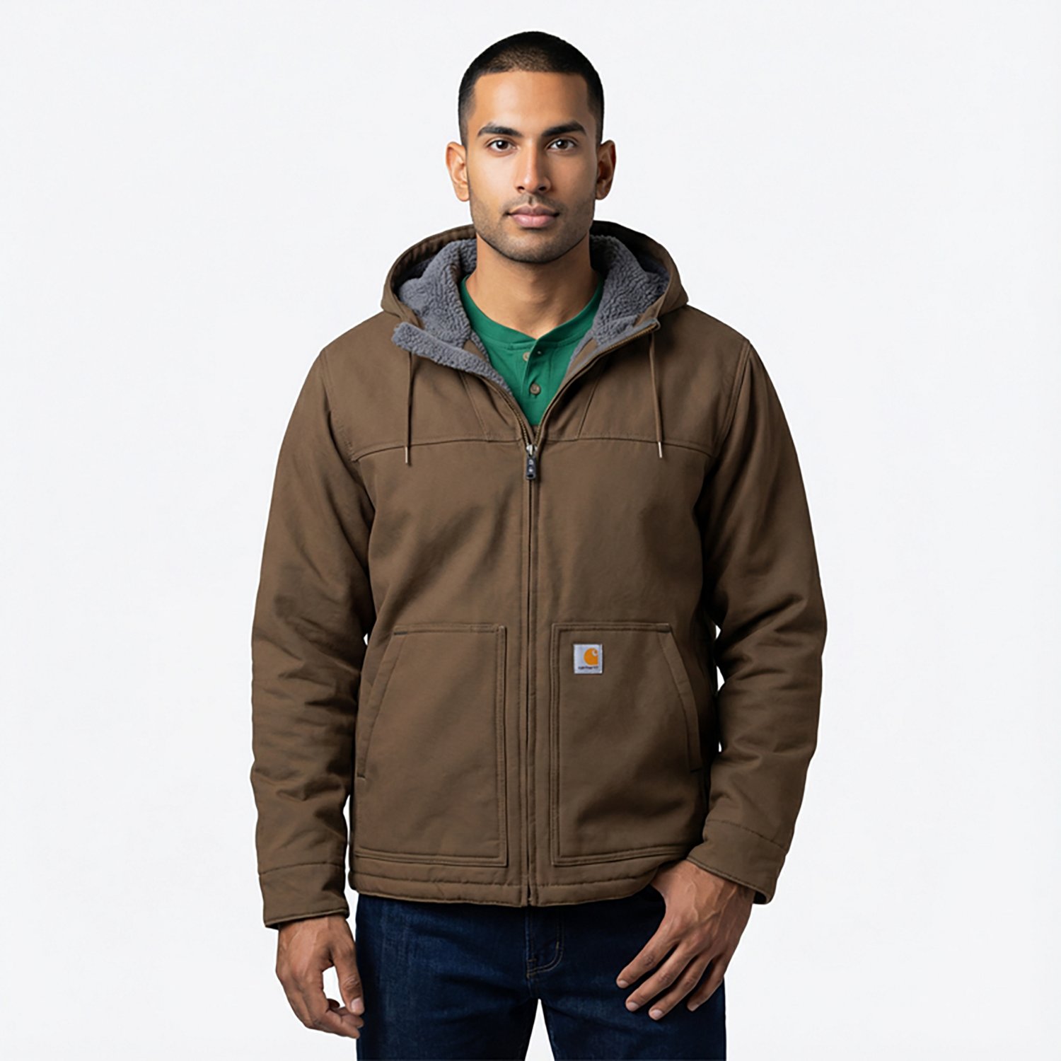 Carhartt Men's Relaxed Fit Sherpa-Lined Active Jac Work Jacket                                                                   - view number 2