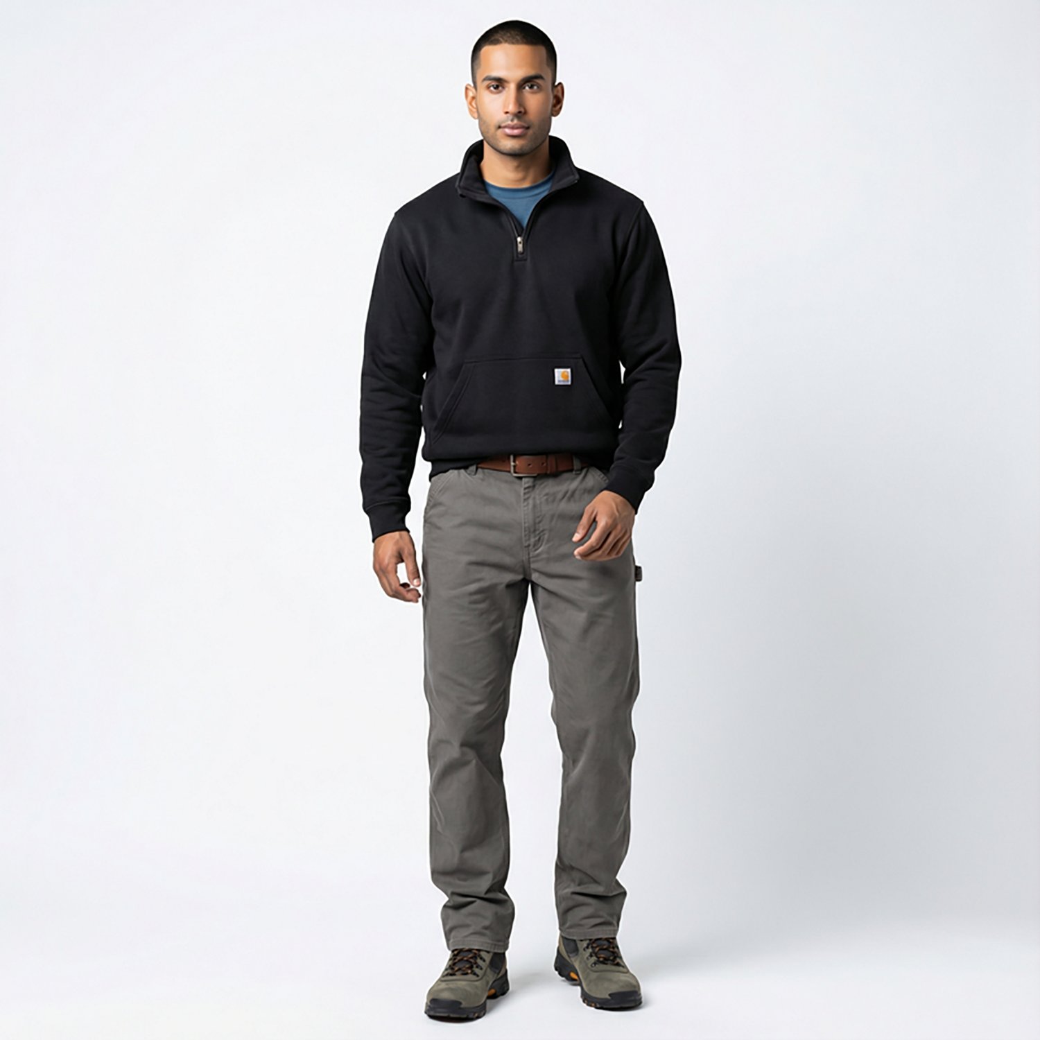 Carhartt Men's Loose Fit Midweight 1/4-Zip Mock Neck Sweatshirt