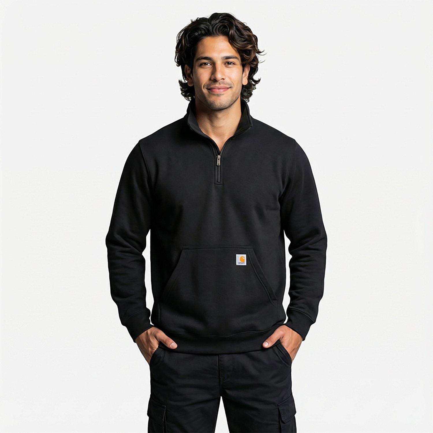 Carhartt Men's Loose Fit Midweight 1/4-Zip Mock Neck Sweatshirt                                                                  - view number 2
