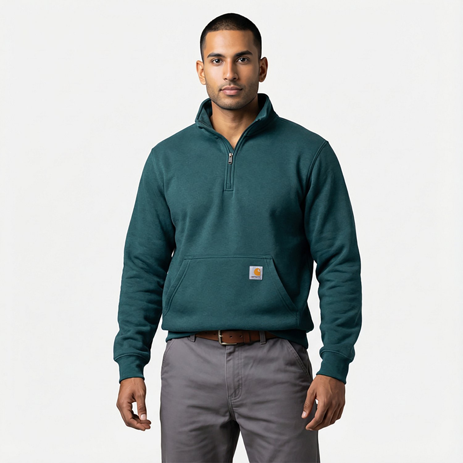 Carhartt Men's Loose Fit Midweight 1/4-Zip Mock Neck Sweatshirt                                                                  - view number 2