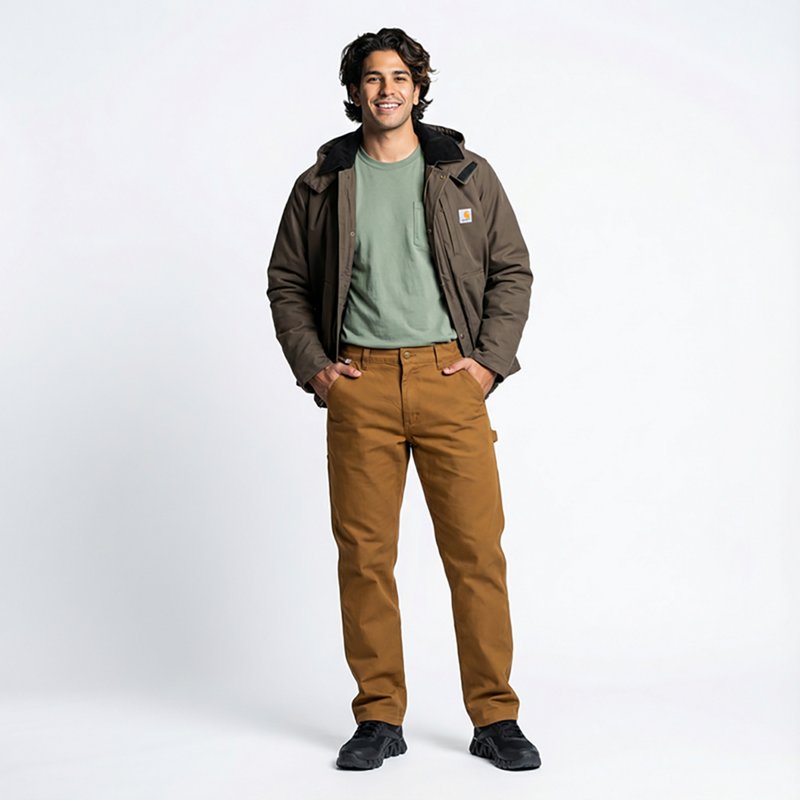 Carhartt Flame-Resistant Relaxed Straight Rugged Flex Duck Dungarees- Carhartt Brown