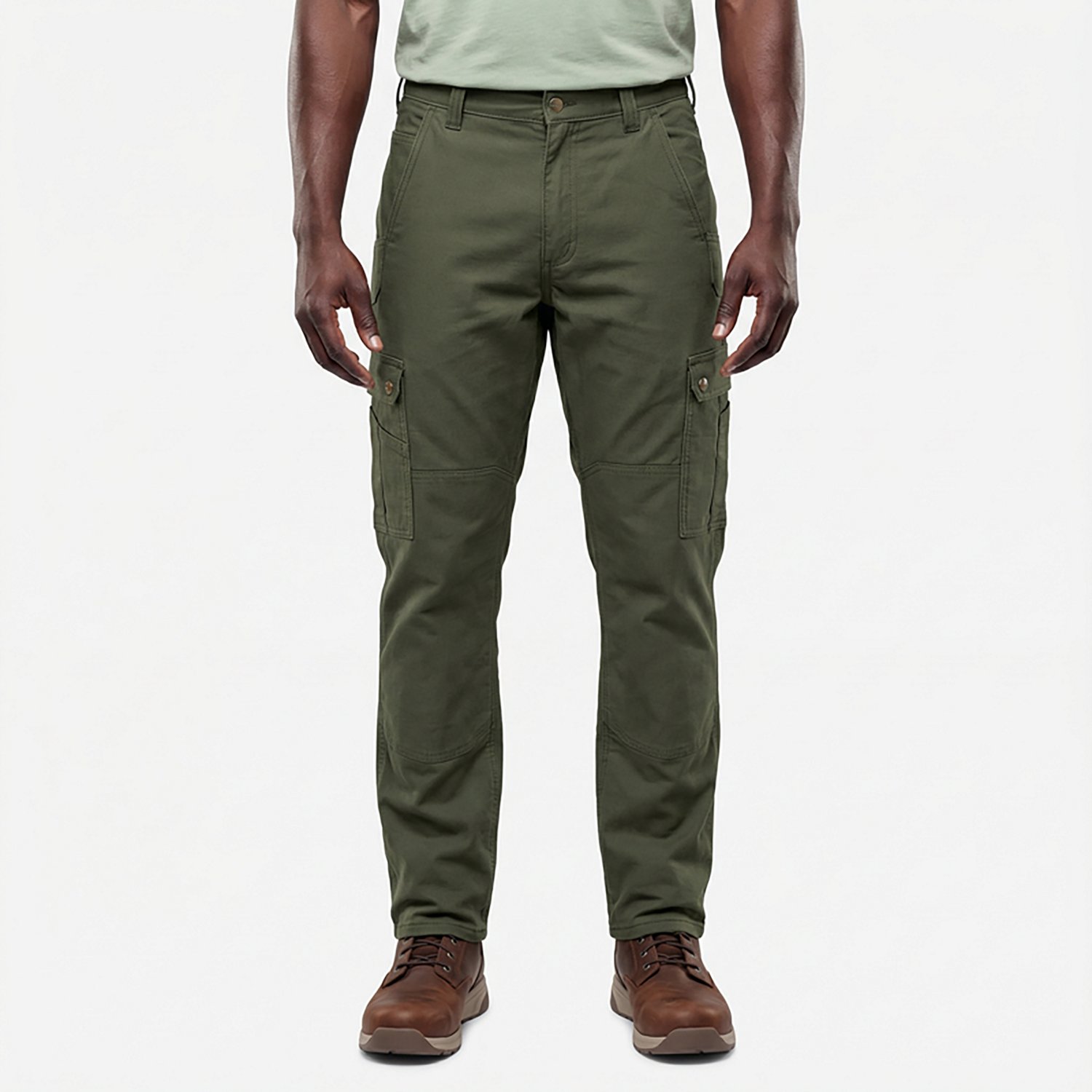 Carhartt Men's Relaxed Fit Rigged Flex Fleece-Lined Ripstop Cargo Work Pants - view number 3