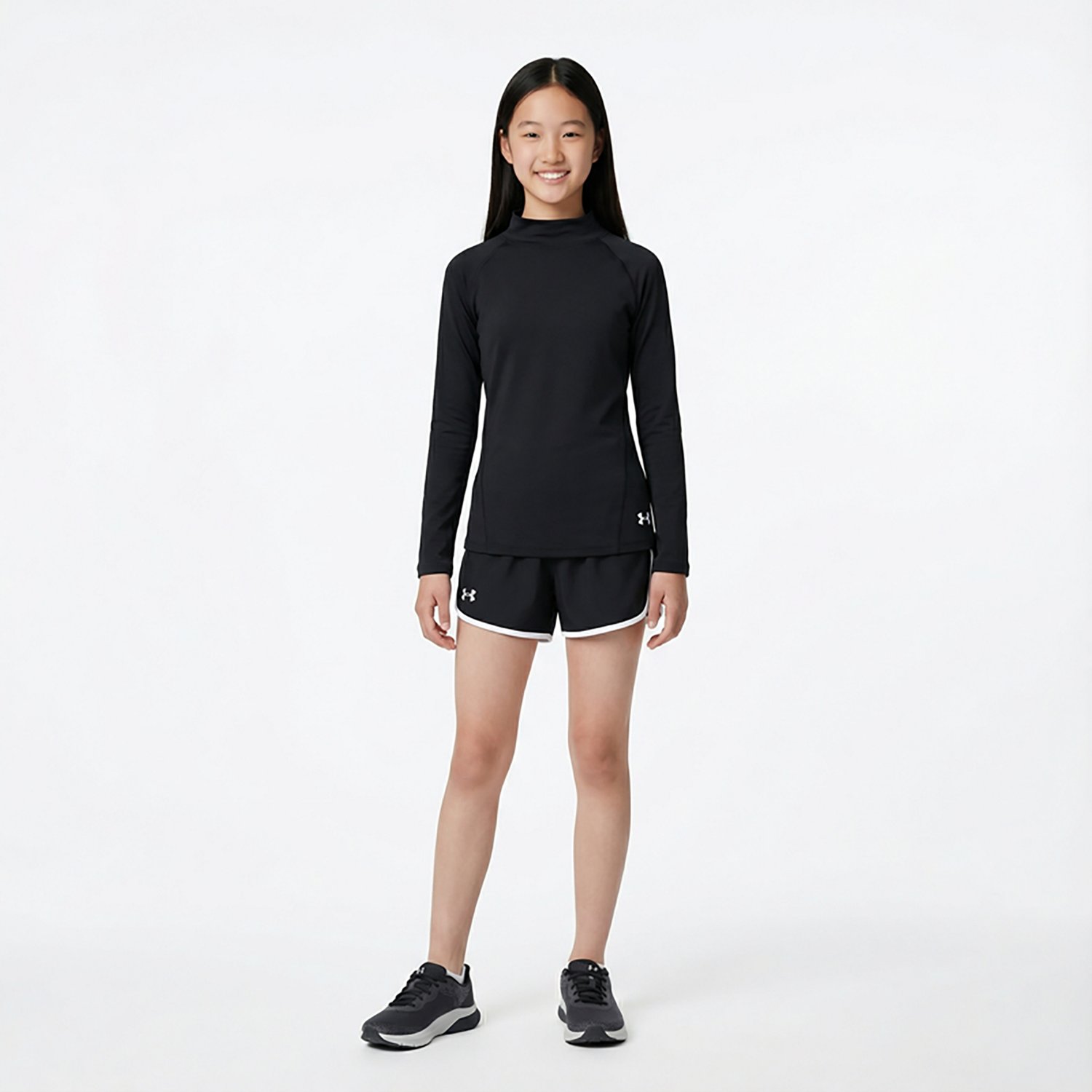 Under Armour Girls' ColdGear Long Sleeve Mock Neck Shirt