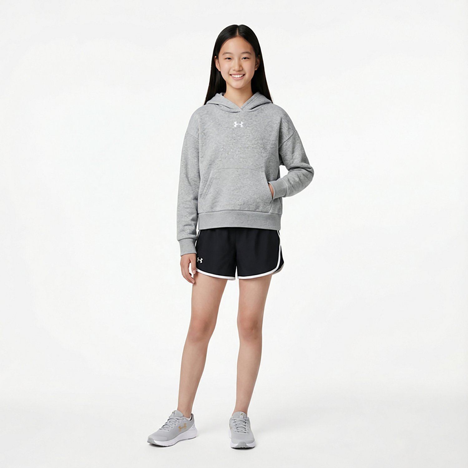Under Armour Girls' Rival Fleece Crop Hoodie