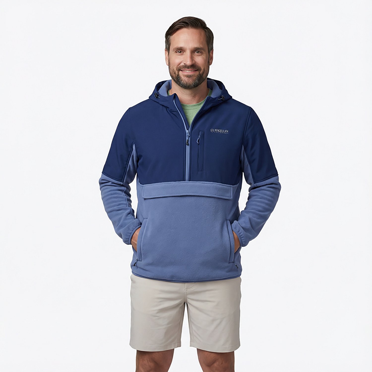 Magellan Outdoors Men's Campfire Mixed Media Pullover Sweatshirt - view number 2