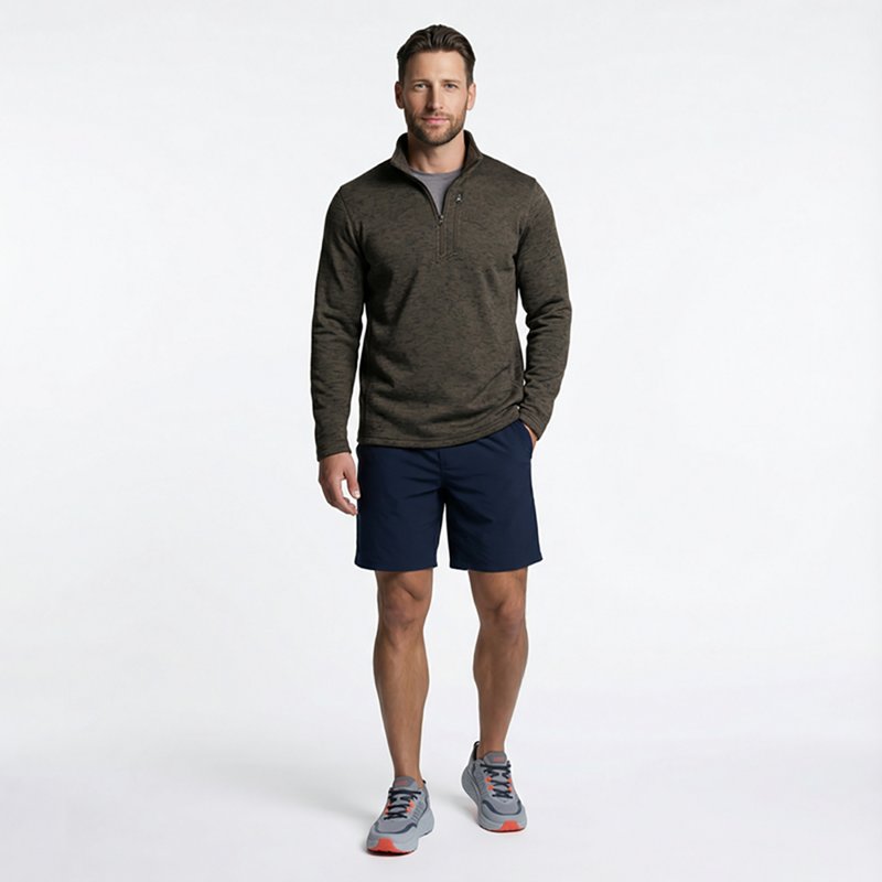 Magellan Outdoors Men's Hickory Canyon Slub Sweater Fleece 1/4 Zip Top-image