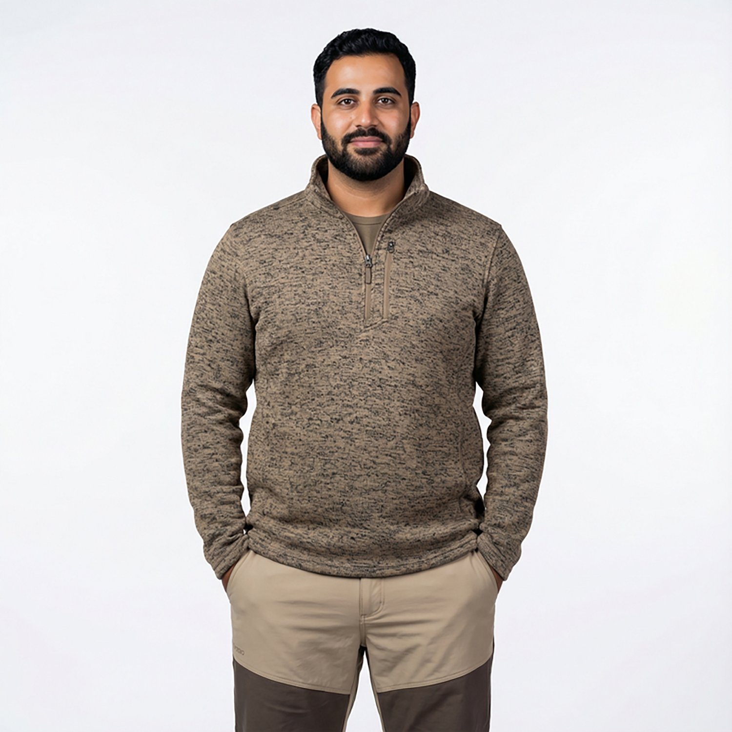 Magellan Outdoors Men's Hickory Canyon Slub Sweater Fleece 1/4 Zip Top - view number 2