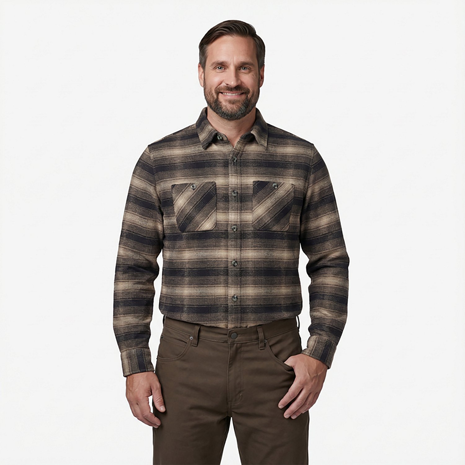 Magellan Outdoors Men's Campfire Brawny Long Sleeve Flannel Shirt - view number 2