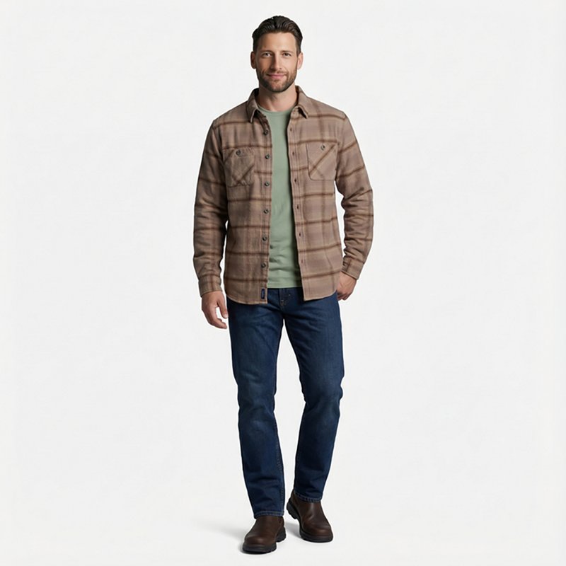 Magellan Outdoors Men's Campfire Brawny Long Sleeve Flannel Shirt-image