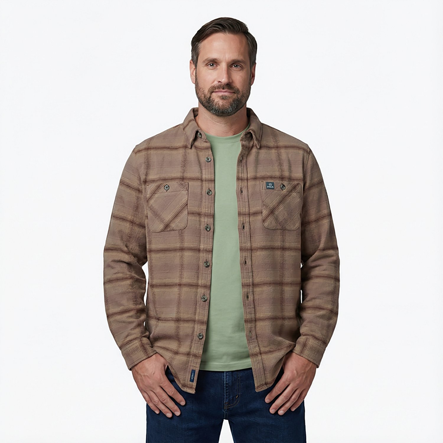 Magellan Outdoors Men's Campfire Brawny Long Sleeve Flannel Shirt - view number 2