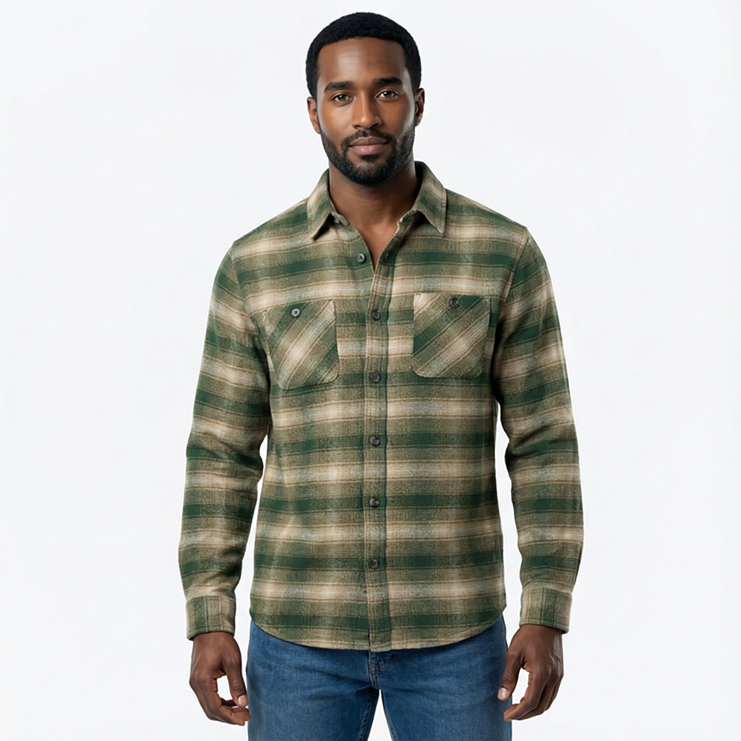 Magellan Outdoors Men's Campfire Brawny Long Sleeve Flannel Shirt - view number 2
